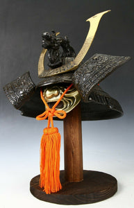 Japanese Stunning Black Samurai Helmet -Genji Dragon Kabuto- Tsushima