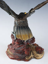 Largest Japanese Iron Hawk -Room Guardian Sculpture- Great Takaoka Product