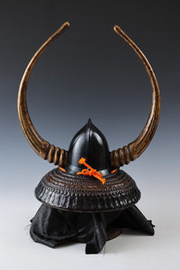 Old Vintage Japanese Samurai Helmet -Kuroda Nagamasa- with a mask Rare 黒田長政