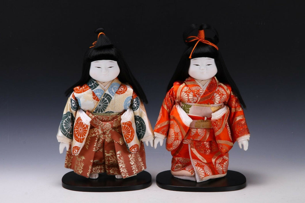 Beautiful Japanese Ichimatsu Style Pair Doll