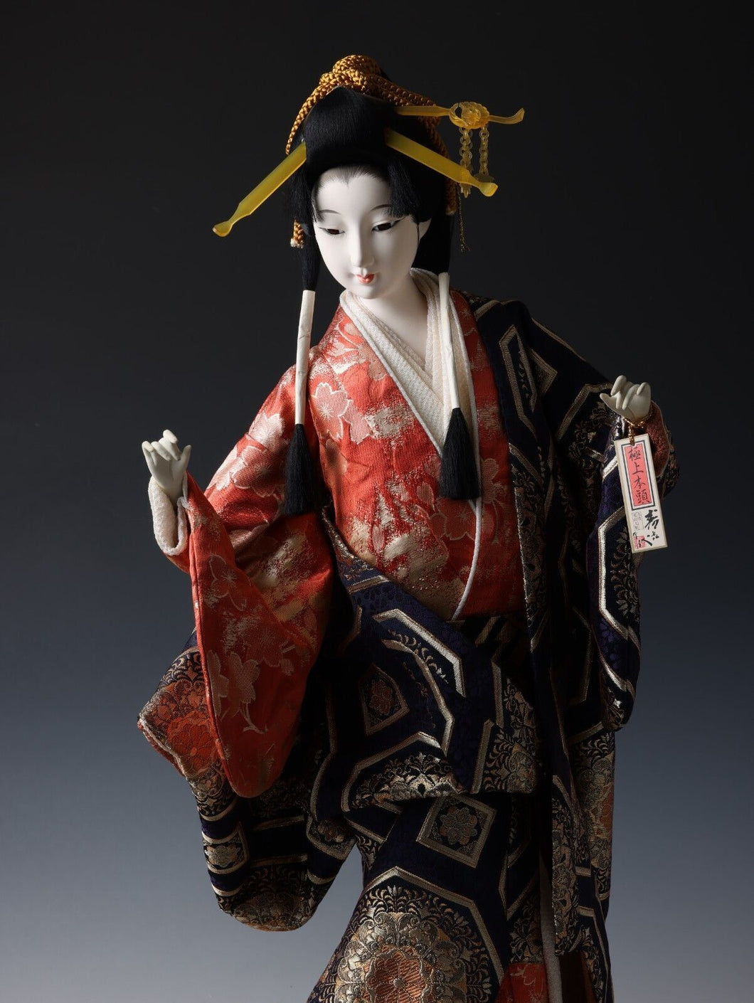 Japanese Beautiful Geisha Doll -Classic Style- 扇 64cm Rare Large Size