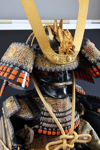 Japanese Beautiful High Grade Vintage Samurai Figure Doll -Kids Wearable-