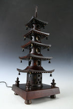 Japanese Vintage Wooden Figure Five Story Pagoda Lamp 五重塔