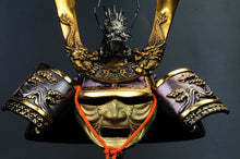 Japanese Samurai Kabuto Helmet -dragon purple helmet with a mask- Genji Tsushima