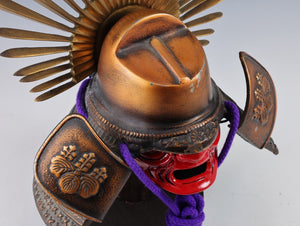 Japanese Vintage Samurai Helmet -Hideyoshi Kabuto with a mask-  Age of Samurai