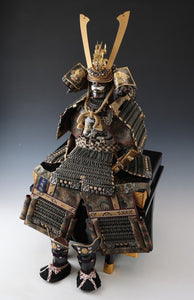 Japanese Beautiful Vintage Samurai Figure Doll -Kamakura Pure Bronze Using