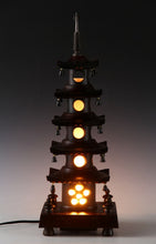 Japanese Vintage Wooden Figure Five Story Pagoda Lamp 五重塔