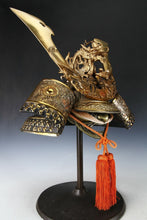 Massive Japanese Samurai Helmet -Great Dragon- with a mask Rare!!  源氏兜