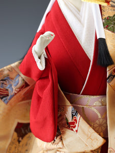 Beautiful Japanese Rare Heian Scroll Kimono GEISHA Doll -Traditional Kimono-