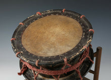 Old Vintage Japanese Traditional Drum Taiko with a stand -Traditional War Drums-