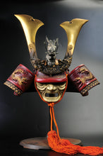 Japanese Samurai Kabuto Helmet -dragon red helmet with a mask- Genji Tsushima