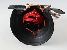 Black Power Japanese Samurai Helmet Middle Size -Shikanosuke Kabuto with a Mask-