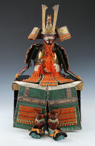 Japanese Beautiful Vintage Samurai Figure Doll -Early Showa Classical Style-