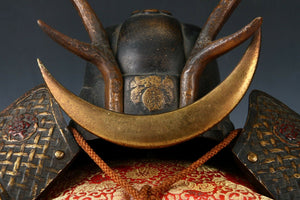 Life Size Japanese Samurai Helmet -shikanosuke kabuto- with a Replica Tsushima