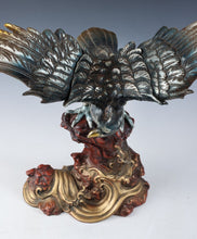 Largest Japanese Iron Hawk -Room Guardian Sculpture- Great Takaoka Product