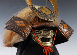 Showa Japanese Samurai Middle Size Helmet -Takeda Shingen Kabuto- Rare!