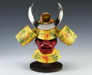 Rare Type Japanese Samurai Helmet -Takeda Shingen Kabuto with a Mask-