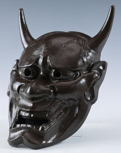 Beautiful Vintage Iron Noh Mask -Jealousy Woman- 般若 Han-nya Kiyomitsu Furumura