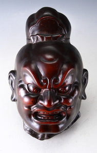 Vintage Japanese Iron Buddhism Big Mask -Nio- Buddhism Mask Plaque