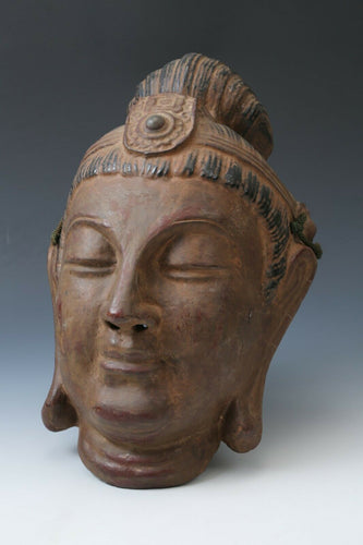 Old Vintage Big Size Paper Clay Buddhism Mask -Buddha- Early Showa Period 仏陀