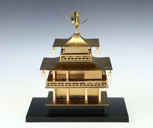 Japanese Vintage Brass Figure -Temple of the Golden Pavilion- Tsushima