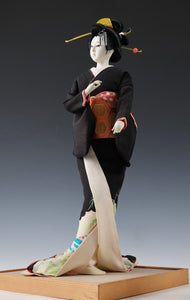 Old Vintage Japanese Geisha Kyoto Doll -Andon Traditional Lantern Deco-