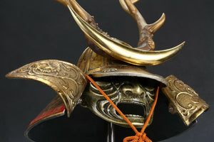 Japanese Vintage Samurai Helmet  shikanosuke kabuto with a mask