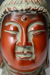 Nice Vintage Beautiful Paper Clay Buddhism Mask -Holy Kannon- Showa Period