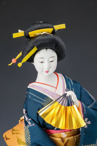 Japanese Beautiful Geisha Doll -Classic Fan Style- 扇 58cm