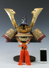 Massive Japanese Samurai Helmet -Great Dragon- with a mask Rare!!  源氏兜