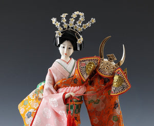 Old Vintage Japanese Beautiful Geisha Doll -Yaegaki Princess- Classic Style 諏訪法性