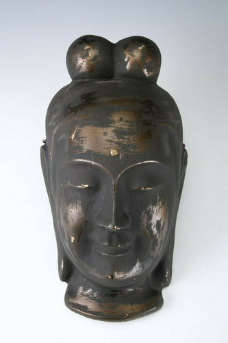 Vintage Beautiful Plaster Buddhism Mask -Miroku- Late Showa Period