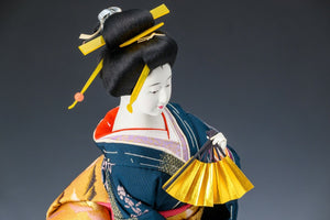 Japanese Beautiful Geisha Doll -Classic Fan Style- 扇 58cm