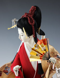 Beautiful Japanese Rare Heian Scroll Kimono GEISHA Doll -Traditional Kimono-