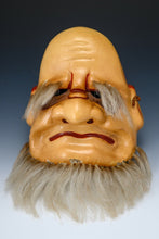 Old Vintage Paper Clay Kagura Noh Mask -a patron saint of study- Tsushima