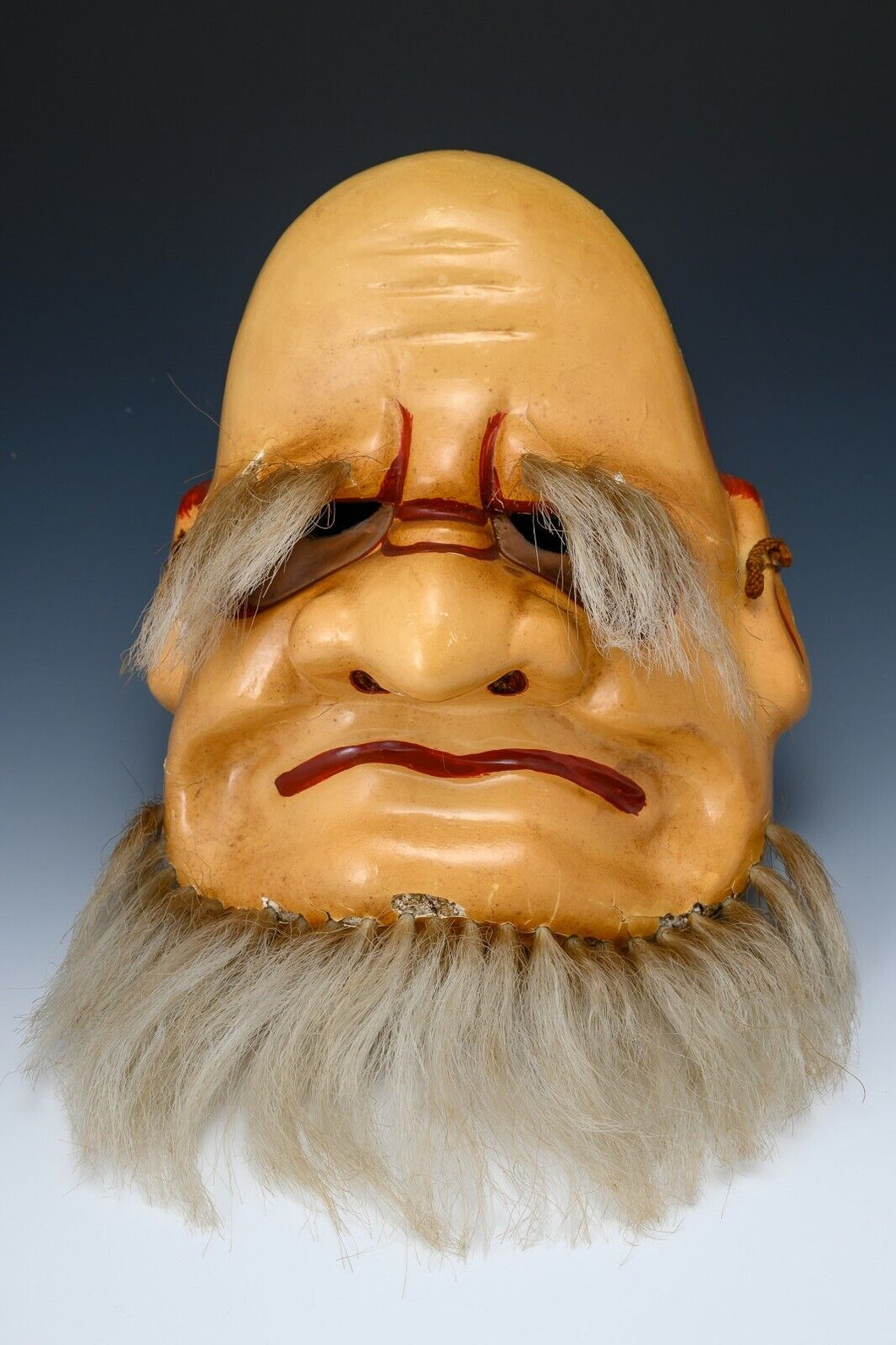 Old Vintage Paper Clay Kagura Noh Mask -a patron saint of study- Tsushima