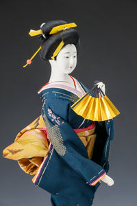 Japanese Beautiful Geisha Doll -Classic Fan Style- 扇 58cm