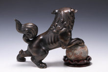 Japanese Legendary Leo Massive Bronze Figure Good Atmosphere Komainu