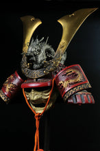 Japanese Samurai Kabuto Helmet -dragon red helmet with a mask- Genji Tsushima