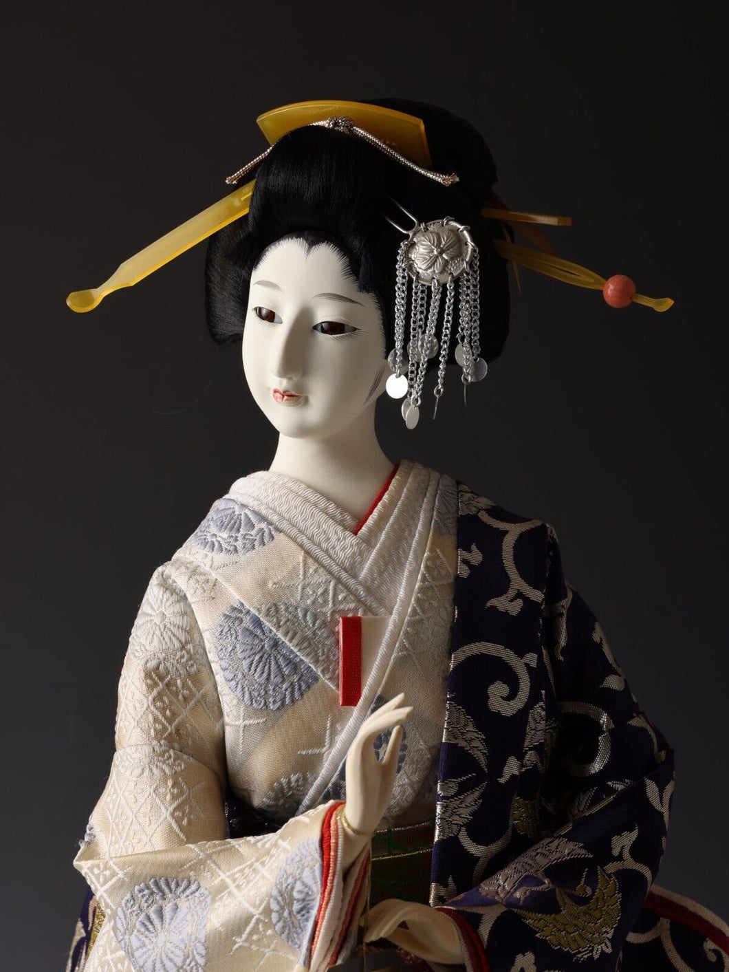 Beautiful Japanese Nice Vintage Geisha Doll -The Happiness- 57cm