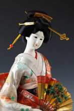 Japanese Vintage Geisha Doll -Traditional Fan- Oyama Doll 扇