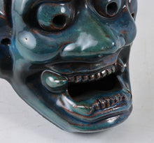 Authentic Old Vintage Japanese Glaze Pottery NOH MASK -Han-nya-