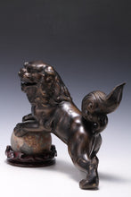 Japanese Legendary Leo Massive Bronze Figure Good Atmosphere Komainu