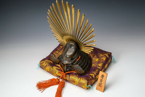 Samurai Helmet -Hideyoshi small size helmet with a traditional cushion-