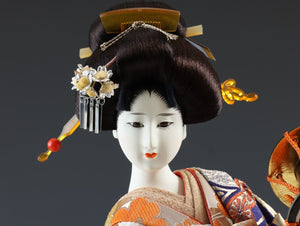 Japanese Vintage Geisha Doll -Traditional Percussion- Oyama Doll