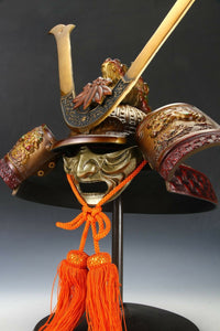 Japanese Vintage Helmet Samurai Kabuto -Yoshitsune's helmet- with a mask