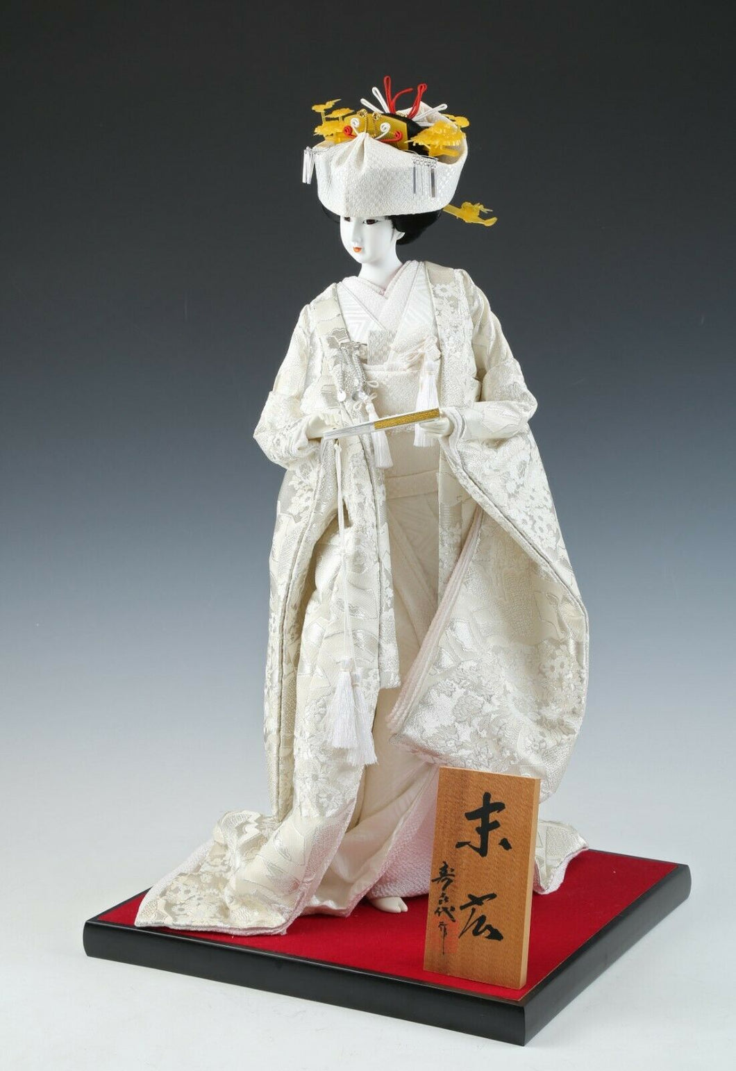 Japanese Vintage Geisha Doll -The White Bride- 58cm