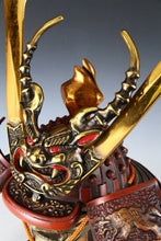 Japanese Samurai Kabuto Helmet -big dragon with a mask- Massive Red Tsushima